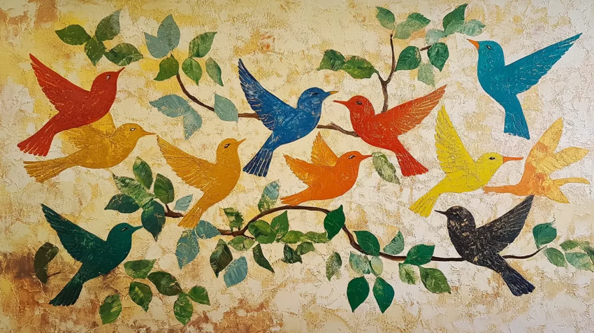 flying birds painting for west wall as per vastu