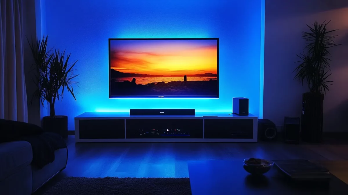 glossy led tv panel design with backlight