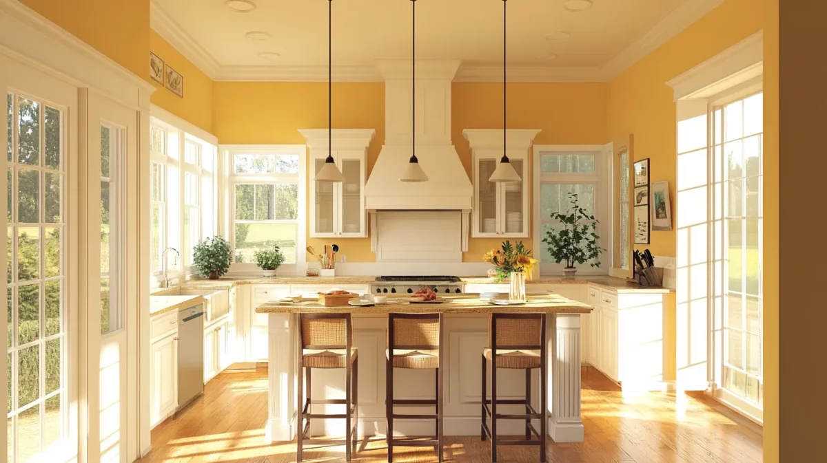 light yellow kitchen walls