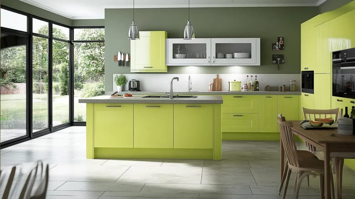 lime green bright colors for kitchen walls