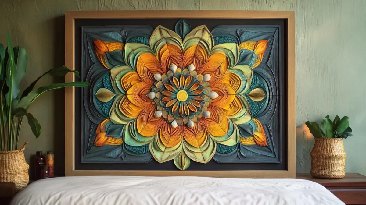 mandala art design 3d wall painting