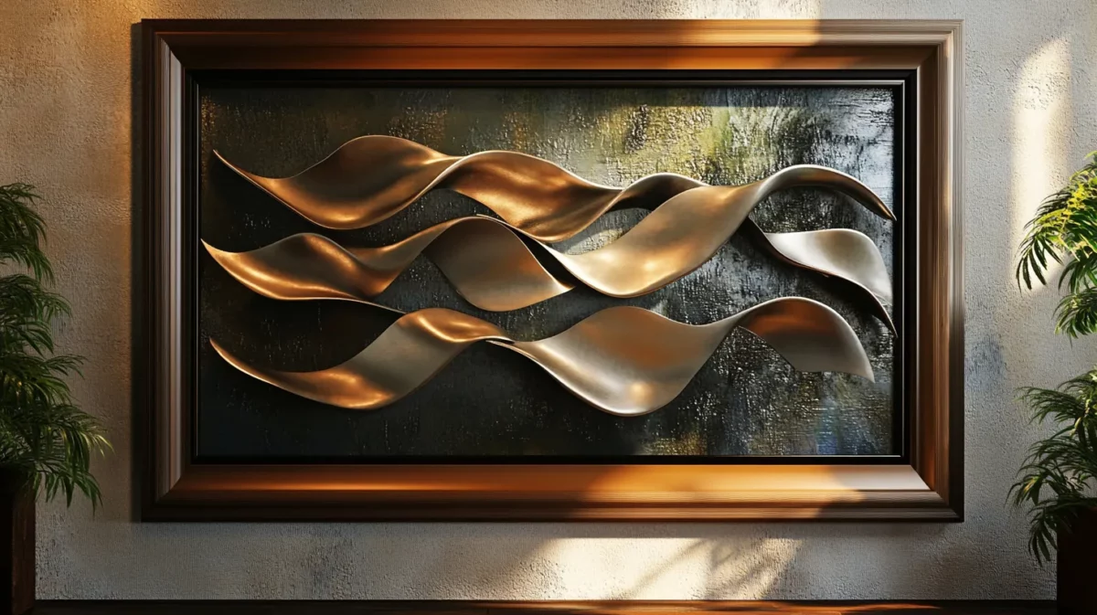 metallic texture 3d wall painting