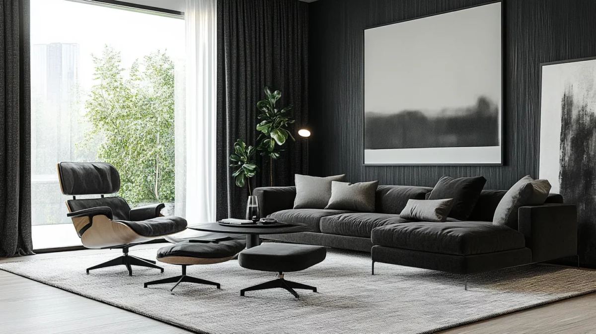 monochromatic palette interior design in living room