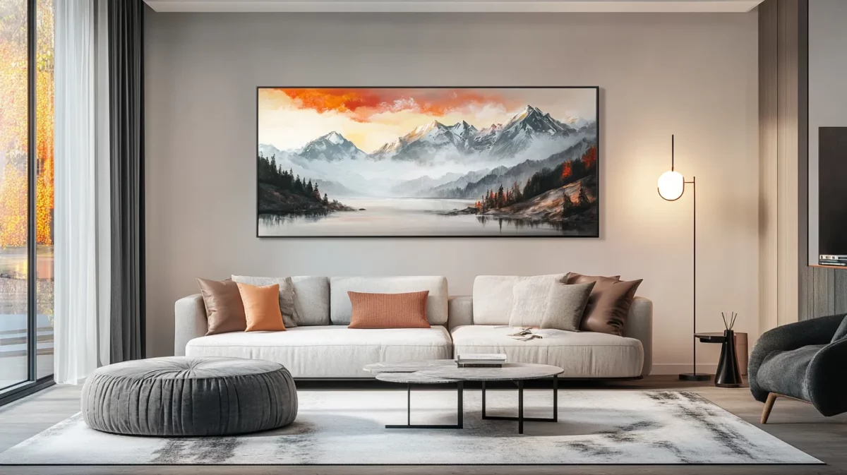 mountain painting in living room vastu​