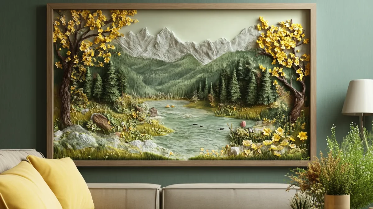 nature inspired 3d wall painting