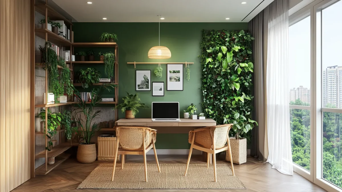 nature inspired studyroom remodel idea for old house