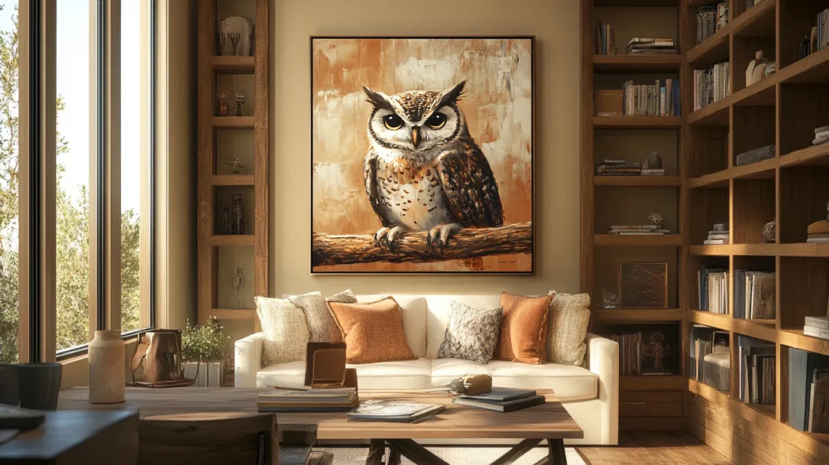 owl painting for study room as per vastu