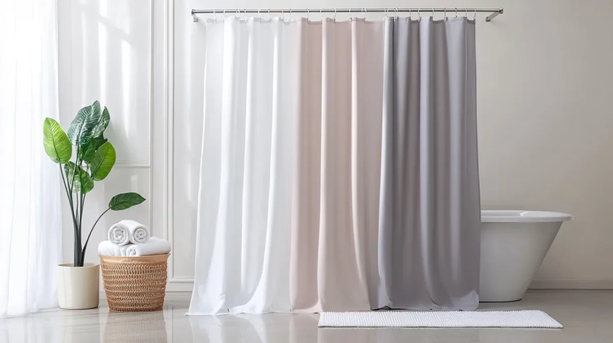 shower curtain update renovation idea for small bathroom