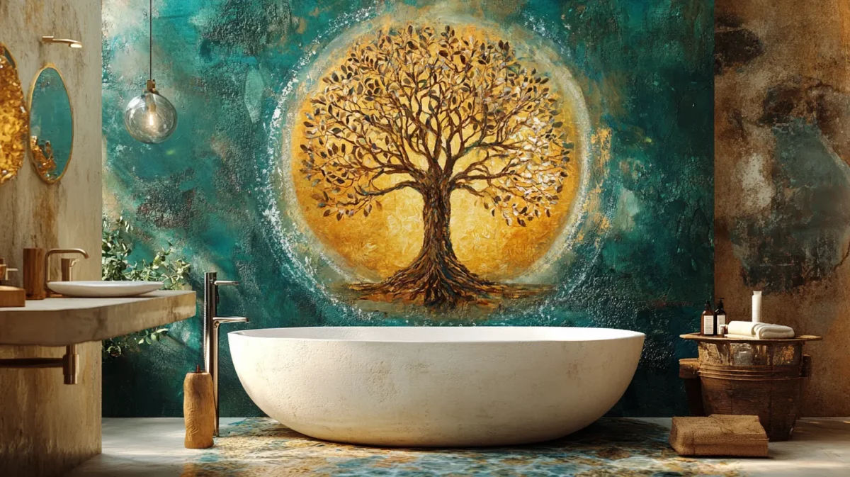 tree of life painting for bathroom as per vastu