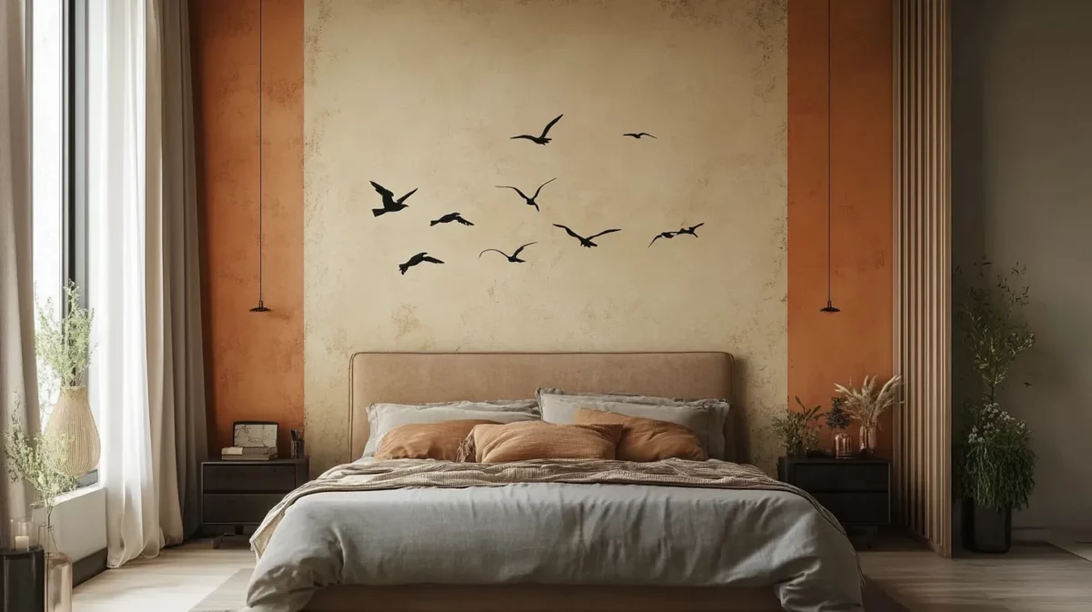 vastu painting of flying birds for east wall of the bedroom