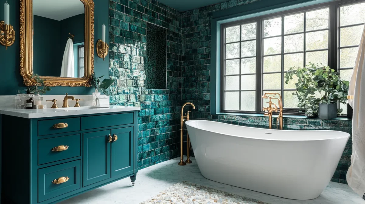 vintage glam bathroom remodel idea for old house