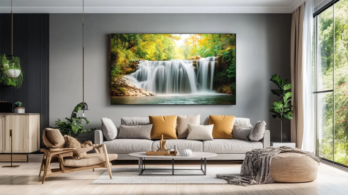 waterfall paintings for living room west wall as per vastu