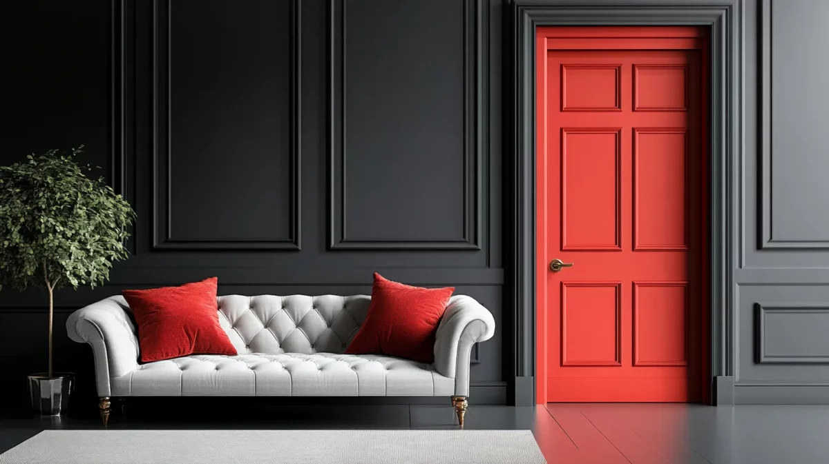 contrasting colors with wall paneling