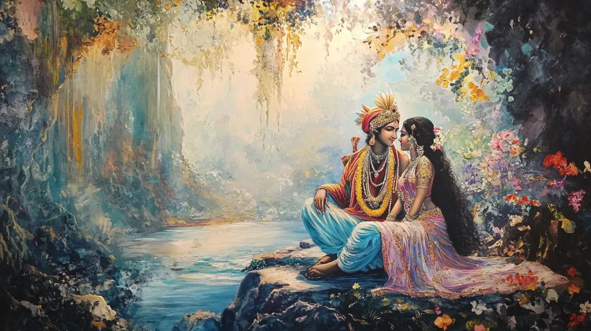 radha krishna painting for living room as per vastu