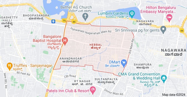 Hebbal, Bangalore - Map, Pin Code, & Property Rates 2025